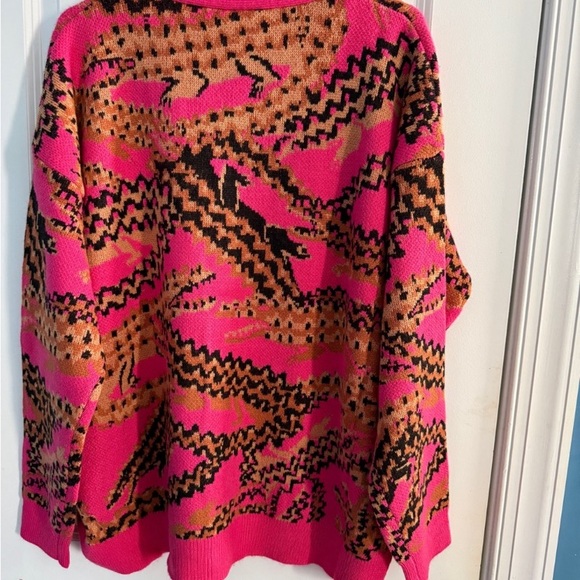 FARM Rio Pink and Orange Patterned Cardigan - Picture 2 of 4